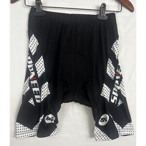 SPOONED Padded Cycling Shorts Black White Bike Bicycle Compression Men’s M